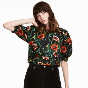H&M Floral Poppy Top
